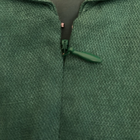 EUC LAN’SEND KELLY GREEN LINEN SHEATH DRESS SIZE 2 - Picture 8 of 11